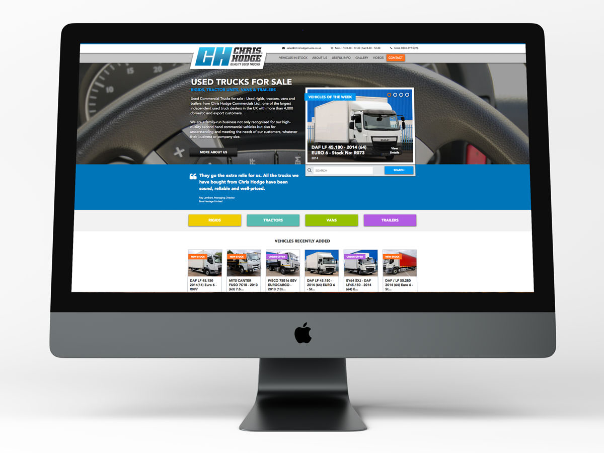 Chris Hodge Truck Website Onscreen